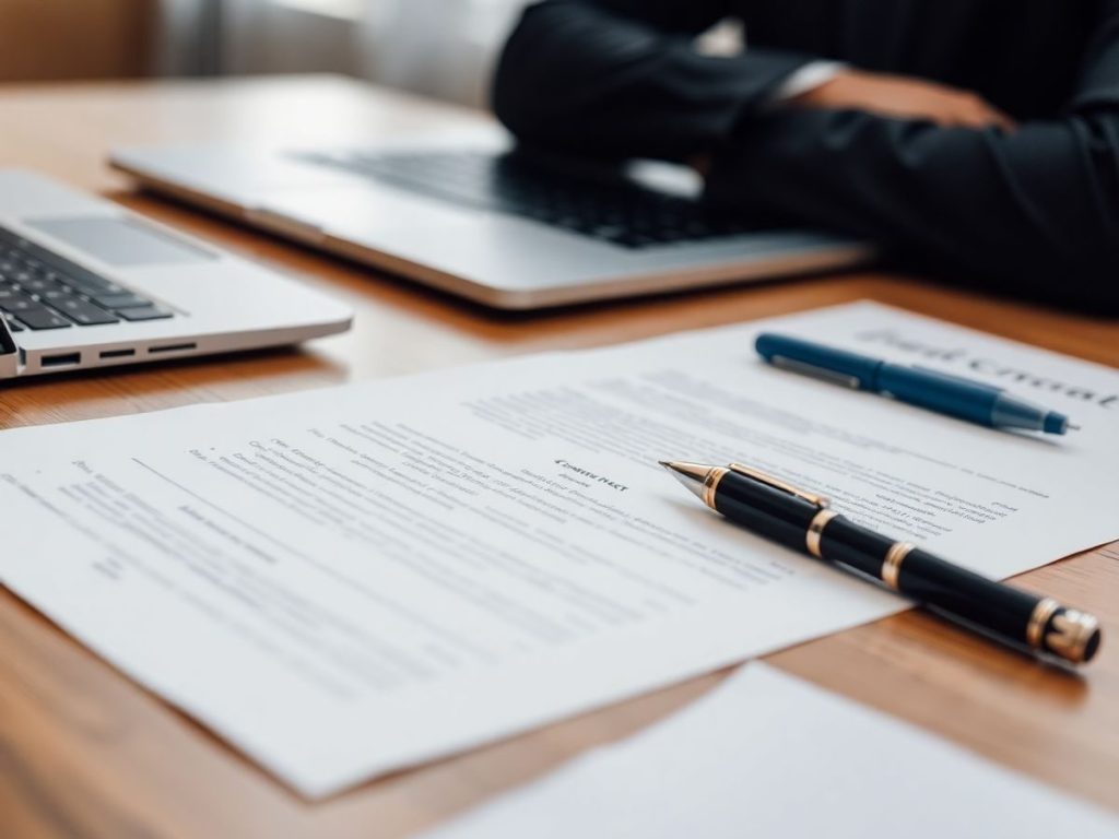 Documente și laptop pe o masă de întâlnire de afaceri.