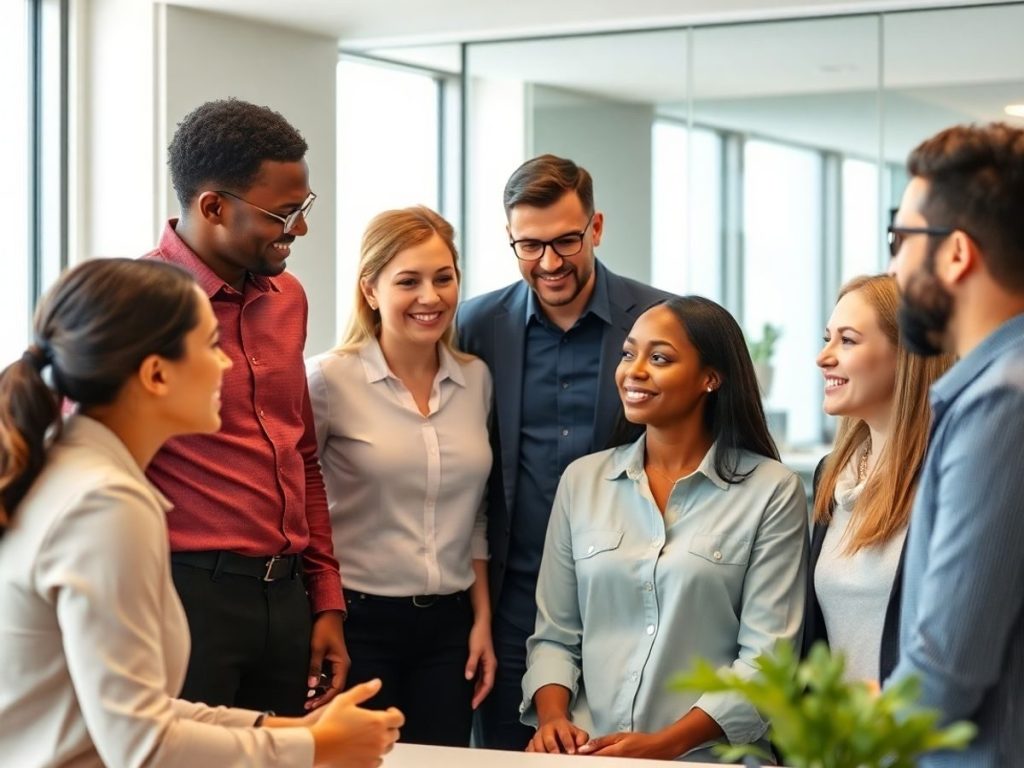 Discuții între angajați despre drepturile la locul de muncă.